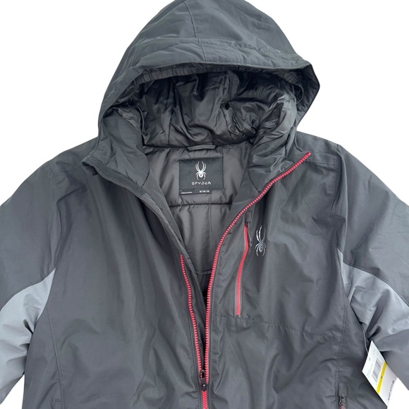 Men’s SPYDER gray, black and red City-to-Slope Ski Jacket medium - Picture 2 of 12